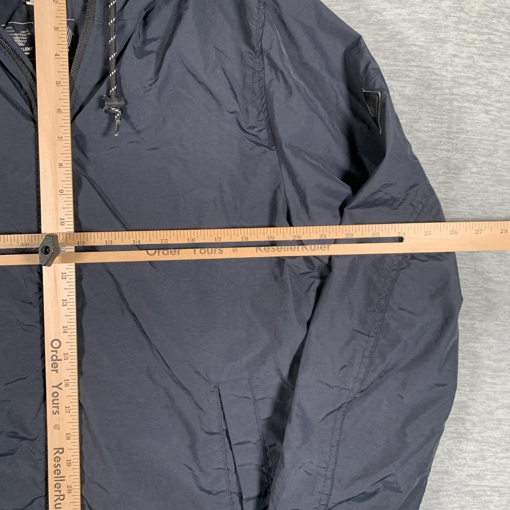 H&M L.O.G.G. Jacket Mens Large Blue Hooded Windbreaker Water Repellent Windproof - Picture 8 of 12